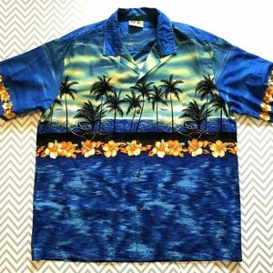 WINNIE FASHION Hawaiian Tropical Beach Shirt 2XL
